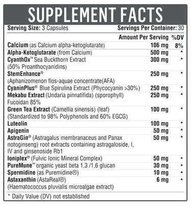 PRIME TIME+ (AUTOPHAGY) 90 Caps * Healthgevity Supplement - Conners Clinic
